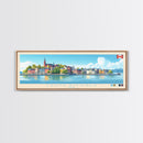 Trois-Rivieres, Canada Panoramic Travel Poster Canvas Print, Trois-Rivieres, Canada Painting, Canada Art, Trois-Rivieres Panoramic Travel Art, Travel Painting