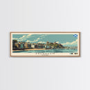 Aberdeen, Scotland Panoramic Canvas Print, Aberdeen, Scotland Painting, Scotland Art, Aberdeen Travel Poster, Travel Art, Vacation Gift