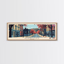 Bradford, England Panoramic Canvas Print, Bradford, England Painting, England Art, Bradford Travel Poster, Travel Art, Vacation Gift