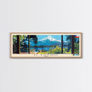 El Bosque, Chile Panoramic Canvas Print, El Bosque, Chile Painting, Chile Art, El Bosque Travel Poster, Travel Art, Guest Room Painting