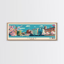Leeds, England Panoramic Canvas Print, Leeds, England Painting, England Art, Leeds Travel Poster, Travel Art, Guest Room Painting