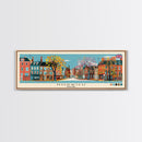Norwich, England Panoramic Canvas Print, Norwich, England Painting, England Art, Norwich Travel Poster, Travel Art, Vacation Gift