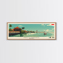 Palembang, Indonesia Panoramic Canvas Print, Palembang, Indonesia Painting, Indonesia Art, Palembang Travel Poster, Travel Art, Guest Room Painting