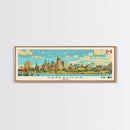 Saskatoon, Canada Panoramic Canvas Print, Saskatoon, Canada Painting, Canada Art, Saskatoon Travel Poster, Travel Art, Guest Room Painting