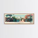 Tangerang, Indonesia Panoramic Canvas Print, Tangerang, Indonesia Painting, Indonesia Art, Tangerang Travel Poster, Travel Art, Guest Room Painting