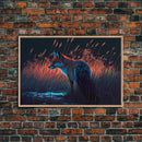 Red Fox Grassland Nature Wild Fine Art Print, Wall Decor, Wall Poster, Wall Art Print