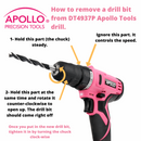 10.8 Volt Lithium-Ion Cordless Drill with 30 Piece Accessory Set PINK - DT4937P