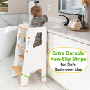 Adjustable Toddler Kitchen Tower with Safety Bars