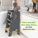 Adjustable Toddler Kitchen Tower with Safety Bars