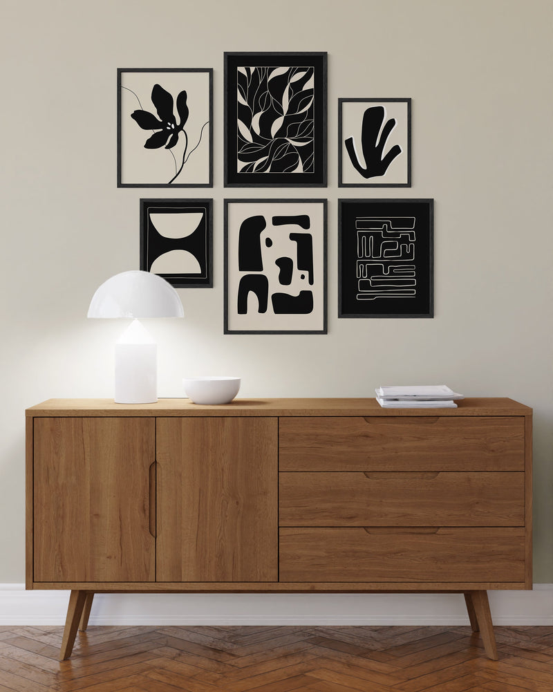 Abstract gallery wall