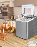Portable Countertop Ice Maker Machine with Scoop-Silver by LJGDeals