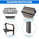 Outdoor Furniture Steel Frame Porch Garden Bench by LJGDeals