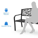 Outdoor Furniture Steel Frame Porch Garden Bench by LJGDeals