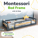 Twin Montessori Floor Bed with Safety Guardrails by Ocodile.com