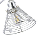 1-Light Modern Silver Wall Scone Light