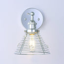 1-Light Modern Silver Wall Scone Light