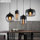 GobekUsa 1 Light Pendant Lighting Retro Industrial Style Glass Pendant Ceiling Lights for Restaurant