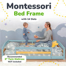 Twin Montessori Floor Bed with Safety Guardrails by Ocodile.com