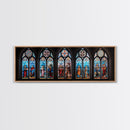 Stained Glass Windows Canvas Print, Stained Glass Painting On Canvas, Church Stained Glass Windows Fine Art Print