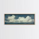 A Cloudy Day - Wide Format Clouds Wall Art - Panoramic Print - Framed Canvas Print - Panoramic Framed Canvas Cloudy Art Print
