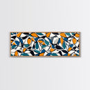 Mid Century Modern Art - Floral Abstract Pattern - Panoramic Canvas Print - Retro Loft Art - Large Wall Art - Geometric Abstract Art