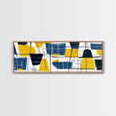 Large Colorful Abstract Painting - Blue, Yellow and Black Abstract Art - Abstract Art Large Canvas Modern Art for Above Sofa