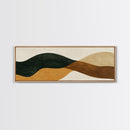 Earth Tones Abstract Painting Print, Eclectic Boho Style Wall Art, Oversized Panoramic Print, Above Sofa Abstract Painting