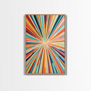 Mid Century Modern Art - Light Speed Tunnel - Vertical Tall Narrow Wall Art - Retro Loft Art - Large Wall Art Painting - Geometric Abstract MCM Art
