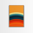 Shades Of The Sun Gradient Painting Print, Wood Framed Canvas, Minimalist Wall Art, Art Deco Inspired Living Room Decor
