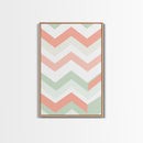 Watercolor Abstract Chevrons Art Print, Framed Canvas Print, Abstract Art Print, Modern Abstract, MCM, Midcentury Modern Decor