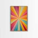 Mid Century Star Burst Canvas Print, Art Print, Retro Style Pastel Spiral Art, Modern Art, Modern Abstract Art Print, Wall Hangings