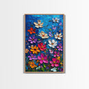 Wildflower Oil Painting Print, Wildflowers Home Decor, Boho Wall Art, Botanical Art, Oil Painting Wall Art, Floral Wall Prints