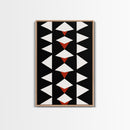 Arrow Panel Canvas Print, Boho Art, Wood Panel Canvas, Terracotta Art, Aztec Art, Retro Mid Century Modern Geometric Wall Art