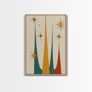 Retro Mid Century Modern Star Burst, 1950s Style Wall Art, Canvas Print, Star Burst Canvas, Retro Home Decor, Starburst Wall Art