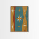 Star Burst - Atomic Age Art - Framed Canvas Print