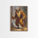The Wendigo Dark Macabre Wall Art, Halloween Decor, Satyr Painting Print, Spooky Season Art, Halloween Wall Art, Demon Painting