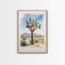 Watercolor Painting Print of Joshua Tree, Framed Canvas Print, Joshua Tree Art, Joshua Tree California Wall Art, Modern Farmhouse Art