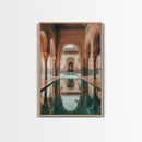 Reflection Pool Framed Canvas Print, Moroccon Wall Art