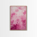 Wall Art Print Preppy Decor, Framed Canvas Print, Abstract Pink Clouds Painting, Girl's Dorm Room Wall Decor, Apartment Decor Gift Idea