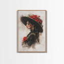 Mexicano Wall Art Framed Canvas Print, Female Matador, Chicano Wall Art, Chicano Painting