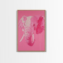 Preppy Elephant Painting Print, Trendy Wall Art, Animal Print, Framed Canvas Print, Wood Framed Art, Dorm Decor, Apartment Art