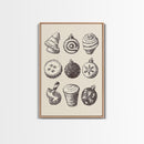 Rustic Boho Christmas Cookies Canvas Print - Framed Canvas - Minimalist Christmas Art - Boho Christmas Art - Rustic Christmas Art