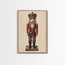 Sketch of a Nutcracker Canvas Print - Framed Canvas - Minimalist Christmas Art - Boho Christmas Art - Rustic Christmas Art