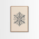 Snowflake Canvas Print - Framed Canvas - Minimalist Christmas Art - Boho Christmas Art - Rustic Christmas Art - Winter Decor - Winter Art
