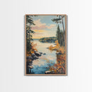 Acadia National Park Oil Painting Print, Maine Oil Painting, Nautical Coastal Decor, National Park Art, Landscape Painting, Cabin Decor