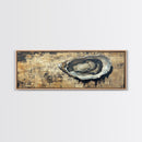 Extra Wide Panoramic Print of an Oyster, Wabi Sabi Minimalist Wall Art, Kitchen Home Decor, Kitchen Art, Wall Art for Dining Room