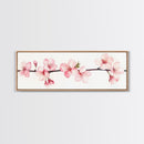Panoramic Cherry Blossoms Painting Print - Oil Painting Canvas Print of Cherry Blossoms - Elegant Japanese Cherry Blossoms Painting
