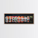 Panoramic Extra Wide Kitchen Wall Art, Sushi Painting Tuna Roll Painting, Modern Art for Kitchen, Kitchen Painting, Dining Room Decor