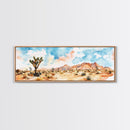 Desert Landscape Painting Print, Pueblo Style Home Decor, Southwestern Farmhouse Painting of Joshua Tree California, Minimalist Decor