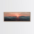 Smoky Mountains Art, Framed Canvas Print, Smoky Mountain Art Panoramic Painting Print, Great Smoky Art, Great Smoky Mountains